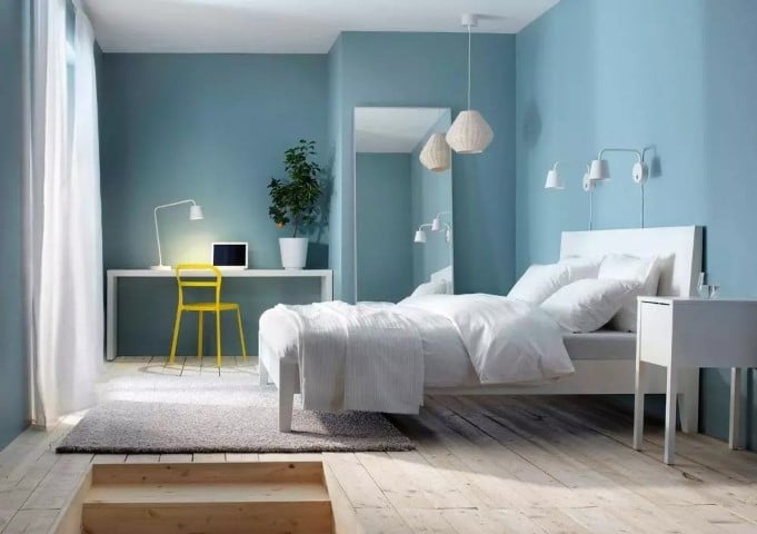 Desain Kamar Tidur Minimalis Warna Biru Penuh Inspirasi