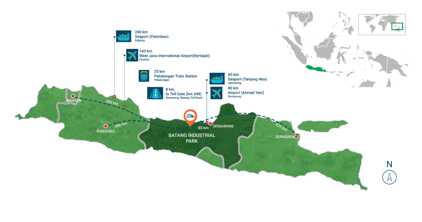 Lokasi Dan Map Batang Industrial Park Jawa Tengah